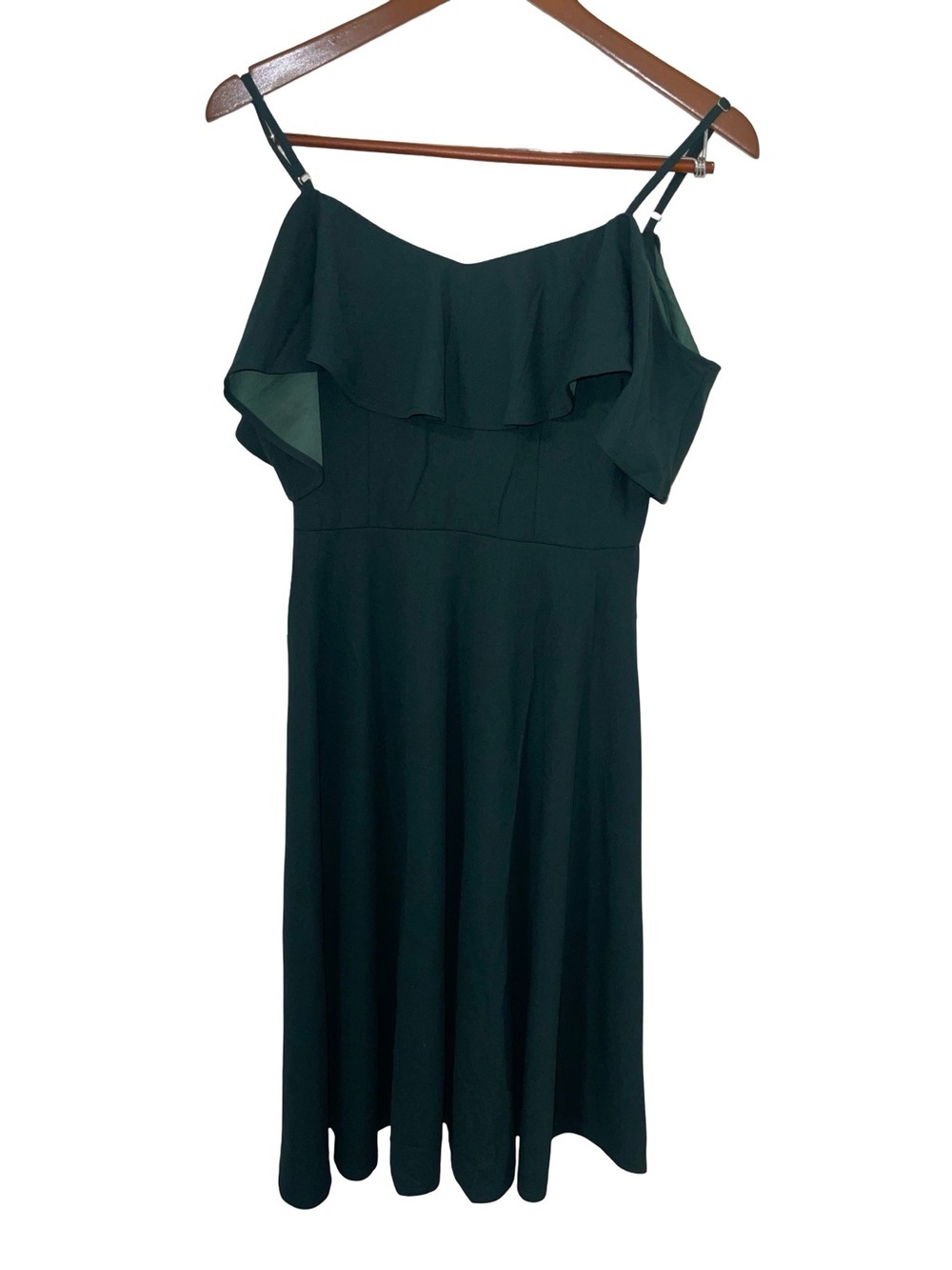 Bbonlinedress Green Off-the-Shoulder Ruffle Cocktail Midi Dress - Picture 5 of 12